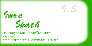 imre spath business card